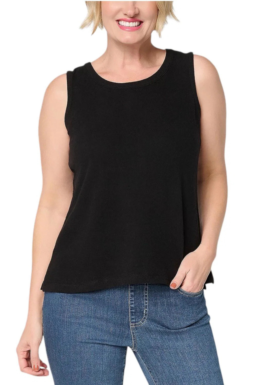 Jingle Belles by Kim Gravel Women's Faux Sweater Tank Black - Regular